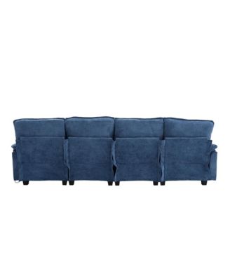 Streamdale 106" U-Shape Sectional Sofa Cloud Couch, Chenille, Ottoman & Pillows