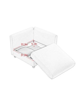 Streamdale Modular Sectional Sofa, Storage, Cylindrical Backrest, Camel