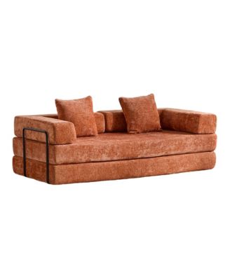  Convertible Floor Sofa Bed with Pillow & Armrest