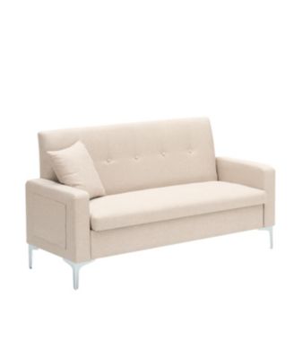 57" Beige Sofa with Storage - Living Room, Apartment, Home Office