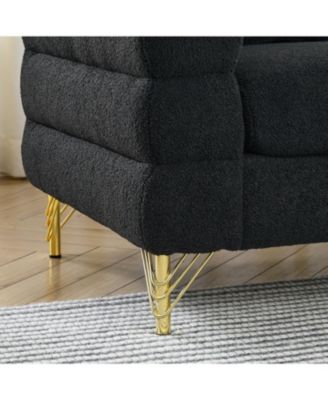 + 2-seater Combination sofa.BLACK teddy