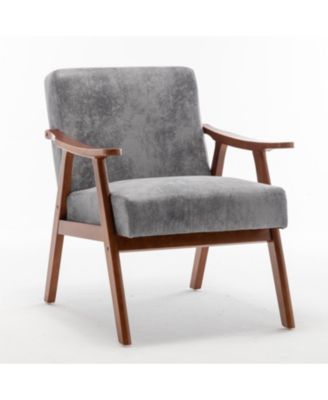 Mid-Century Velvet & Wood Accent Chair for Comfort and Style