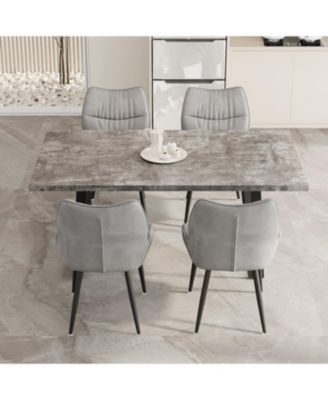 62.9" Rectangular Dining Table & 4-Chair Set