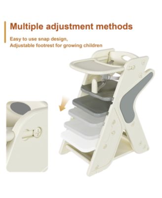 Adjustable Highchair & Toddler Tower with 5-Point Harness