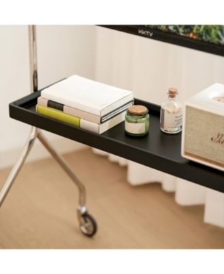 Antique Black Movable TV Stand