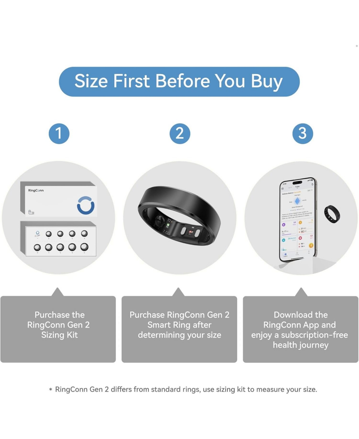 RingConn Gen 2 10 Gold 0981 Fitness Trackers