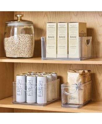 Set of 4 Stackable Pantry Storage Bin with Handles