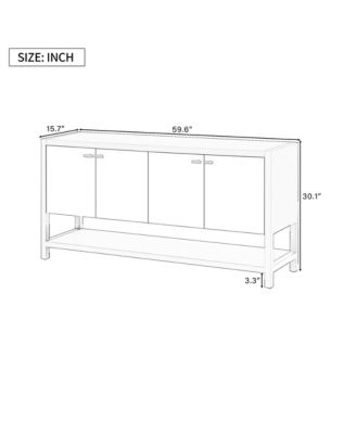  Functional Entryway Console Table with Ample Storage,Suitable for Study,Entrance and Living Room