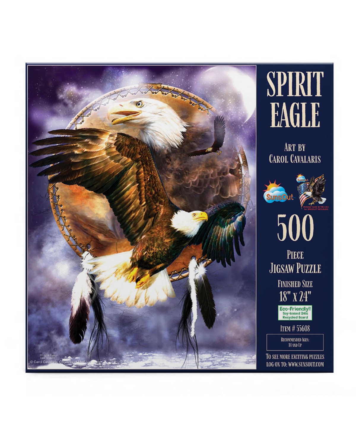 SunsOut Spirit Eagle 500 piece Jigsaw Puzzle for Adults