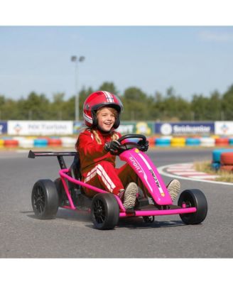 24V 8.1 MPH Electric Drift Kart for Kids with Dual Motors,