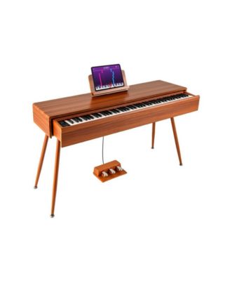 Full Size Digital Piano with Weighted Keys Drawer Desk Design and Triple Pedals