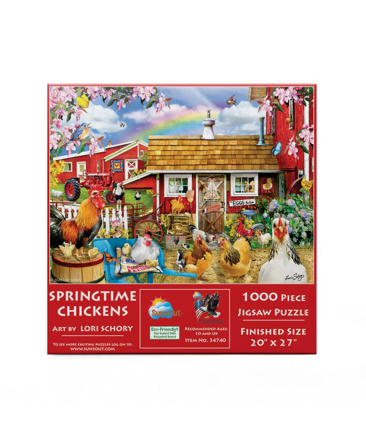 SunsOut Springtime Chickens 1000 piece Jigsaw Puzzle for Adults