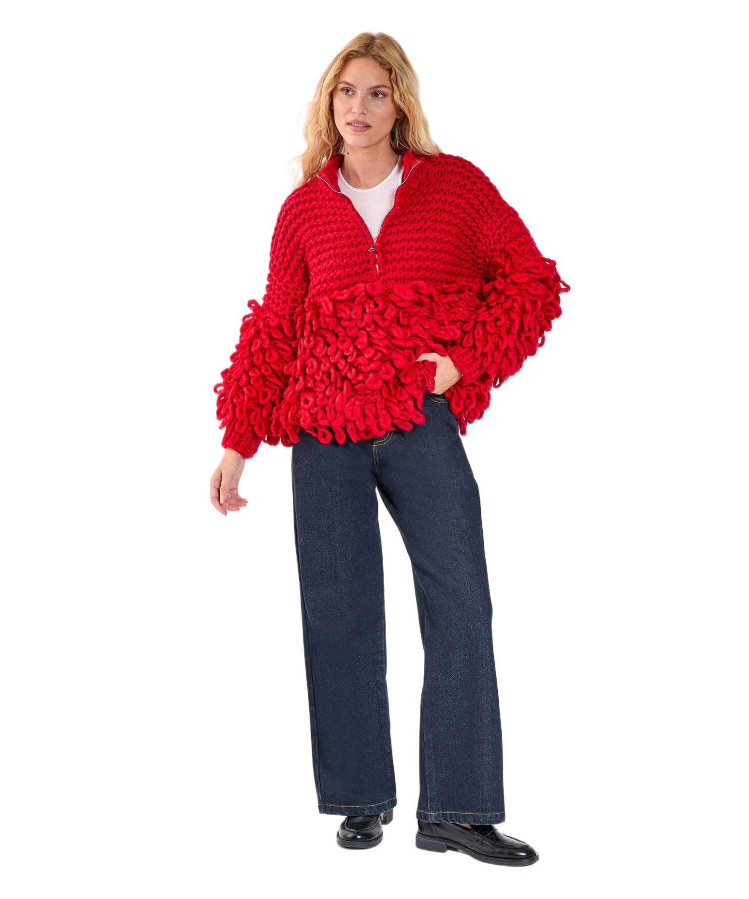 Women's Loopy Quarter Zip Sweater