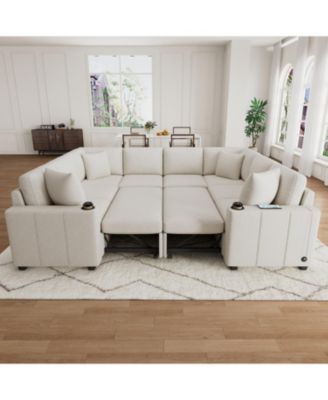 108.7" Sectional Pull-out Sofa Bed