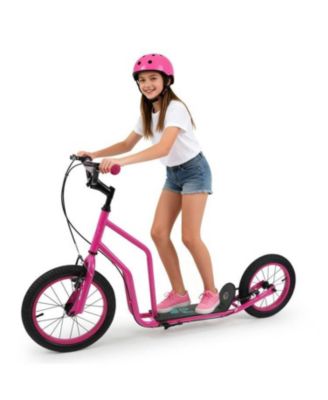 Youth Scooter with Adjustable Handlebar and Inflatable Wheels