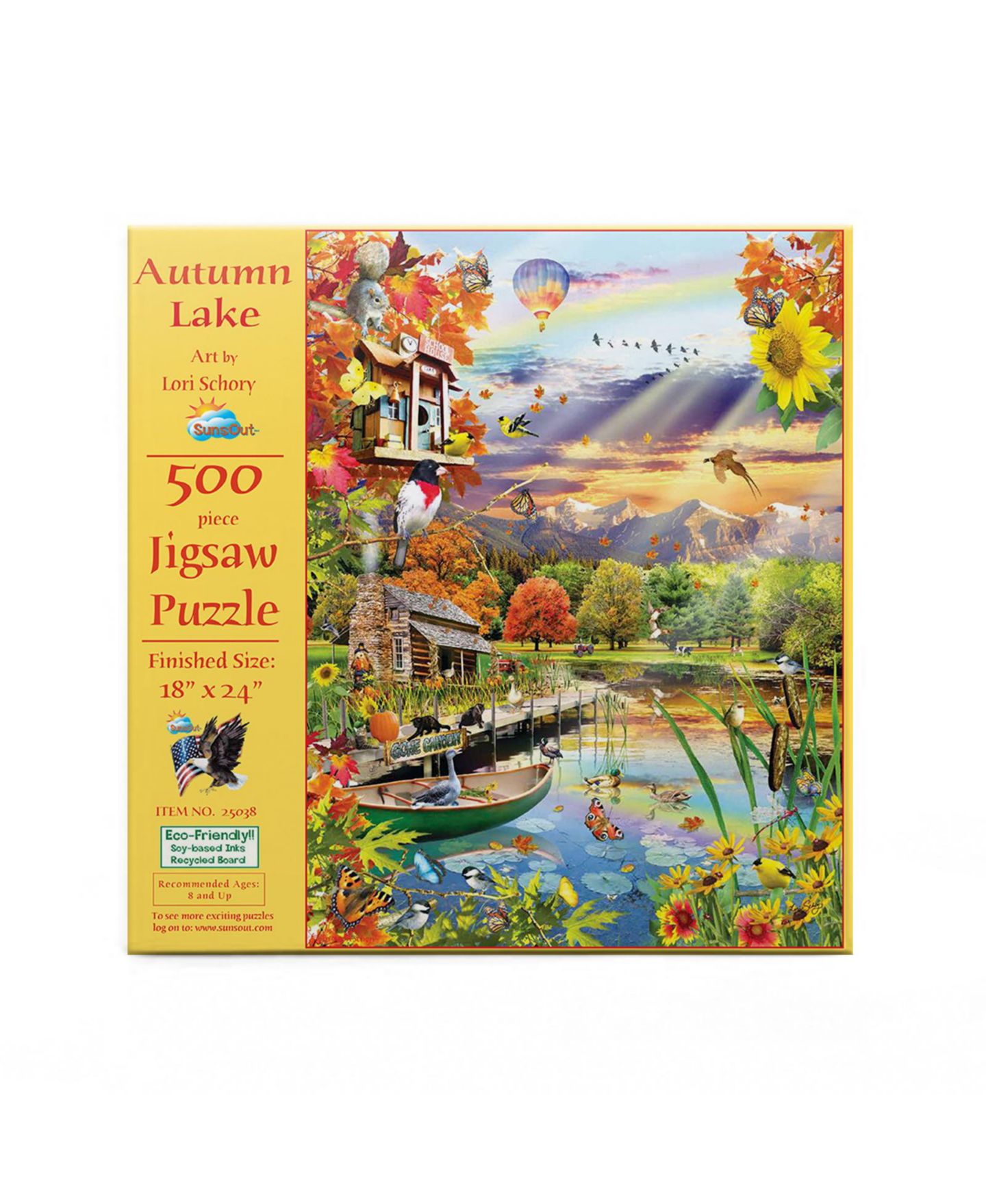 Детский пазл SunsOut Autumn Lake 500 Piece Jigsaw Puzzle, от 15 лет — фото 2