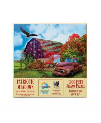 Patriotic Meadows 1000 piece Jigsaw Puzzle for Adults  Fourth of July