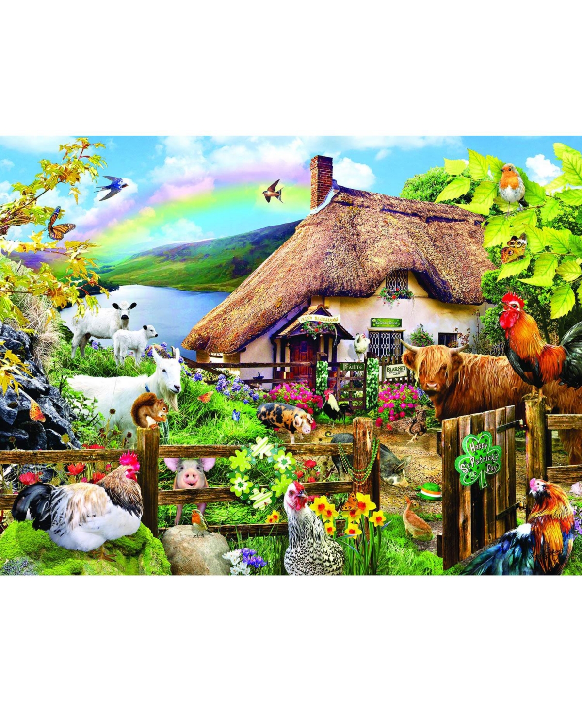 SunsOut Luck of the Irish 300 piece Jigsaw Puzzle for Adults St. Patricks Day