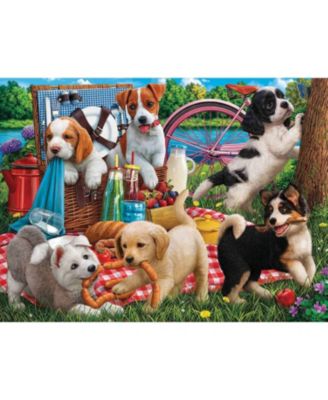 Puppies on a Picnic 500 piece Jigsaw Puzzle for Adults