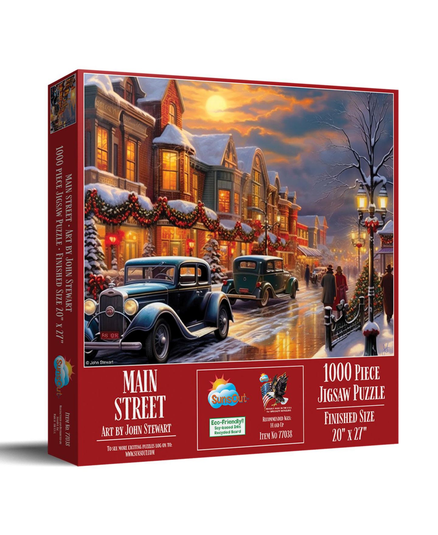 Детский пазл SunsOut Main Street Interlocking 1000-Piece Jigsaw Puzzle, Ages 15+ — фото 1