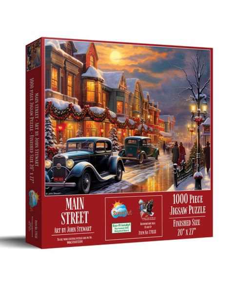 Детский пазл SunsOut Main Street Interlocking 1000-Piece Jigsaw Puzzle, Ages 15+