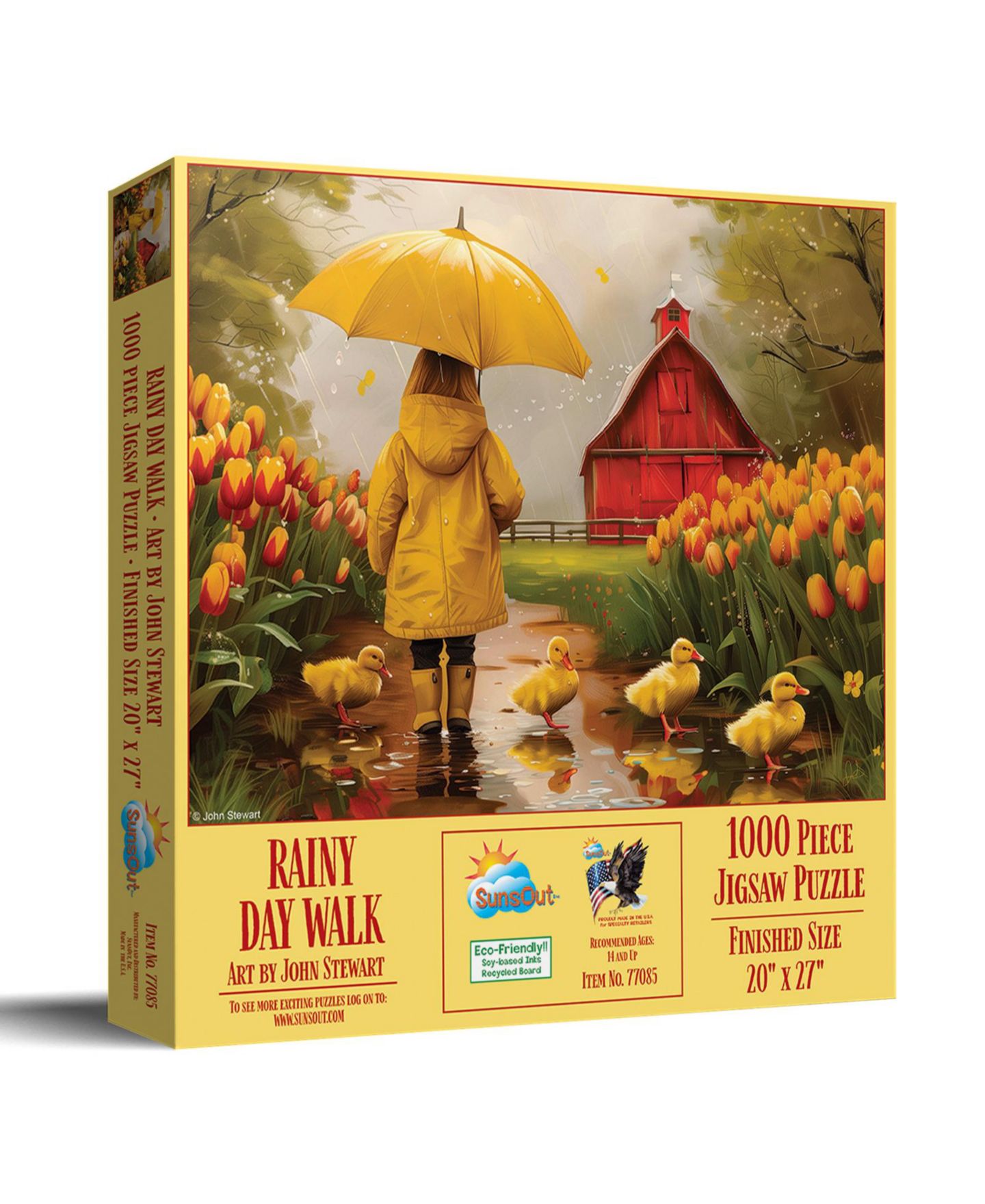 Детский пазл SunsOut Rainy Day Walk 1000-Piece Interlocking Jigsaw Puzzle, от 15 лет — фото 1