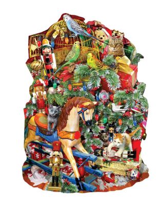 Holiday Havoc 1000 piece Jigsaw Puzzle for Adults Special Shape Christmas