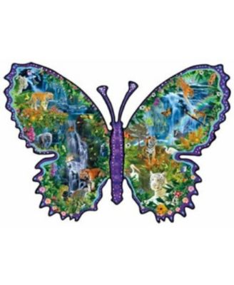 Rainforest Butterfly 1000 piece Jigsaw Puzzle for Adults Special Shape