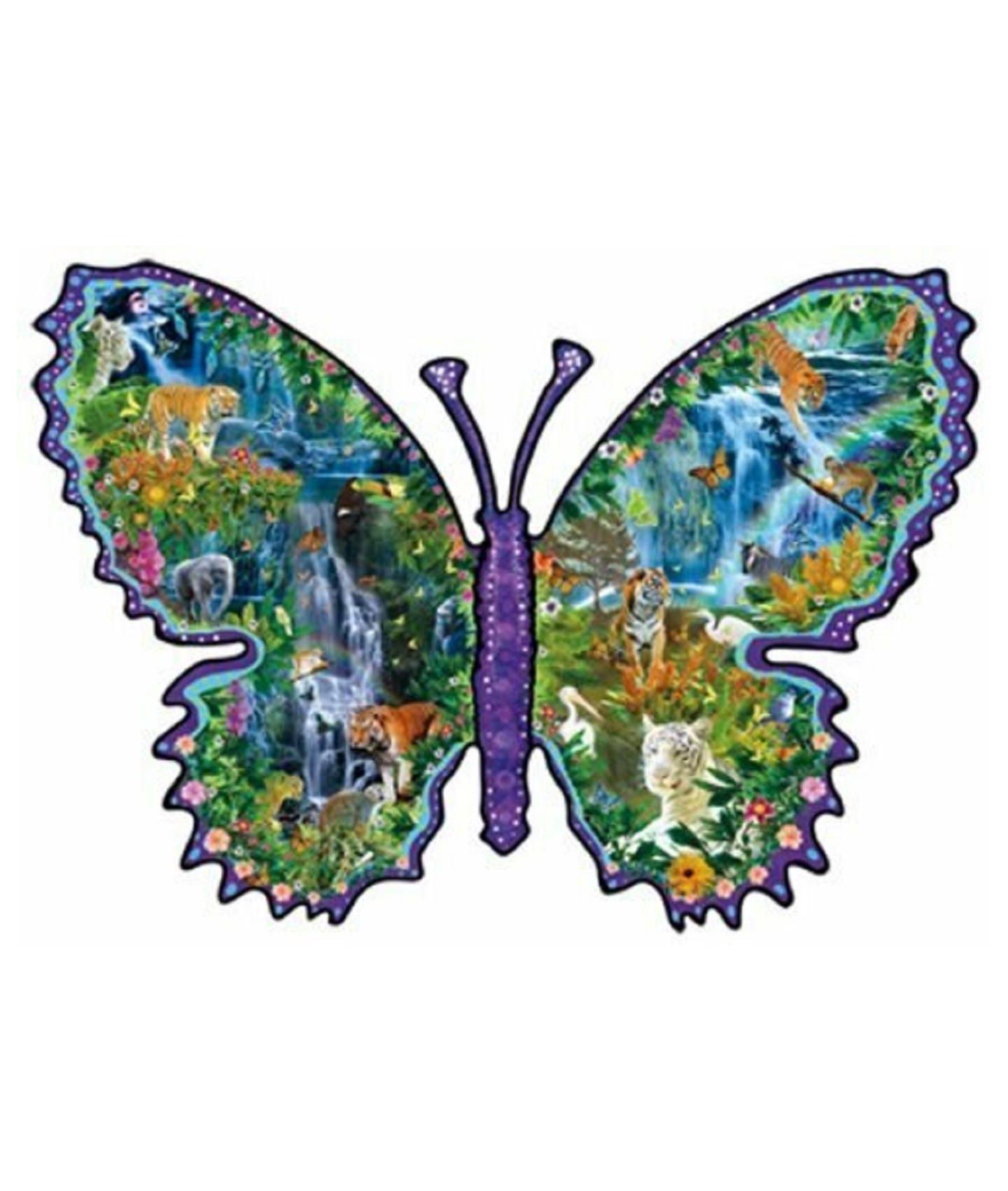 Детский пазл SunsOut Rainforest Butterfly 1000-Piece Special Shape Jigsaw Puzzle, Ages 15+ — фото 2