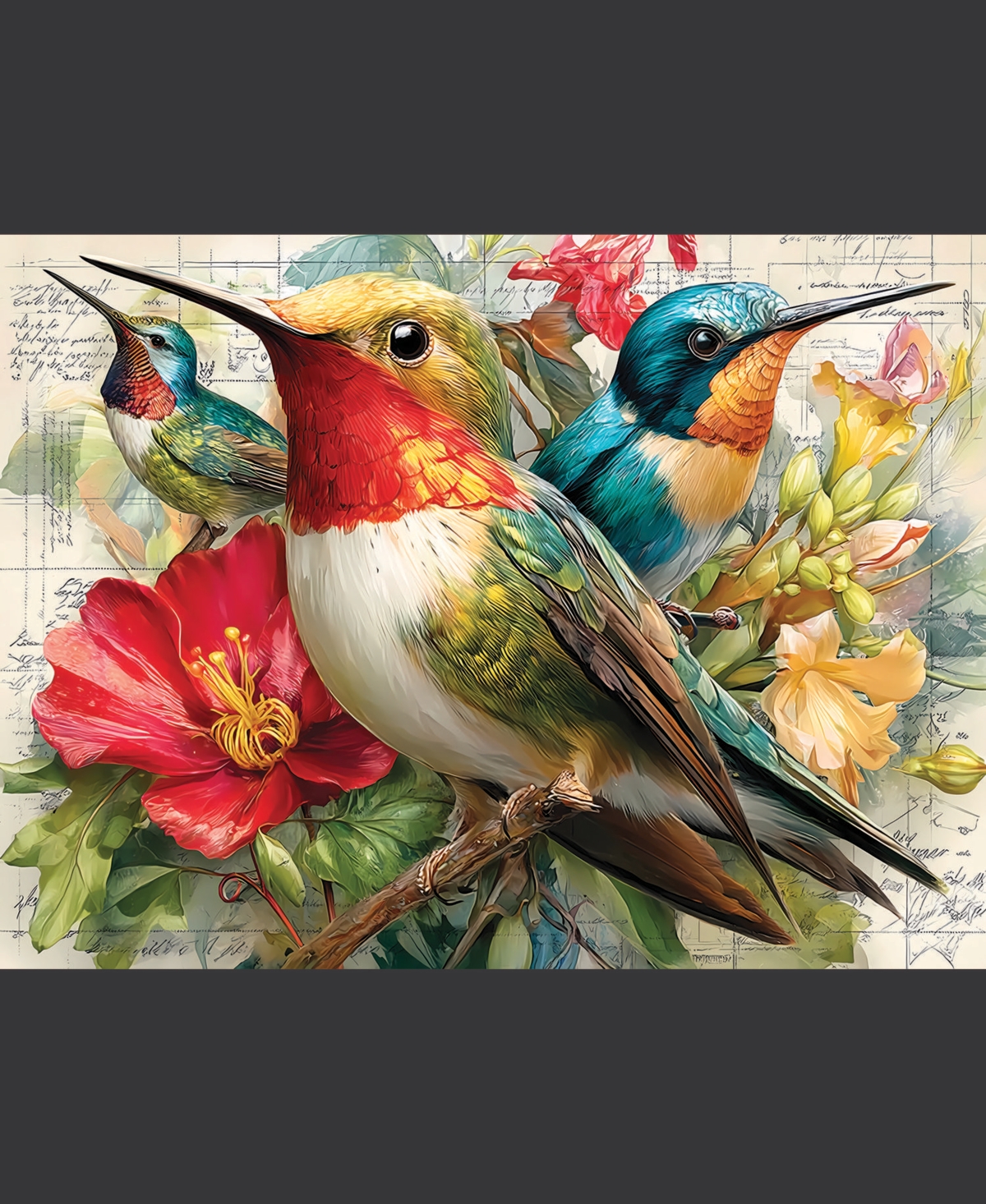 SunsOut Birdsong and Botanicals 1000 piece Jigsaw Puzzle for Adults