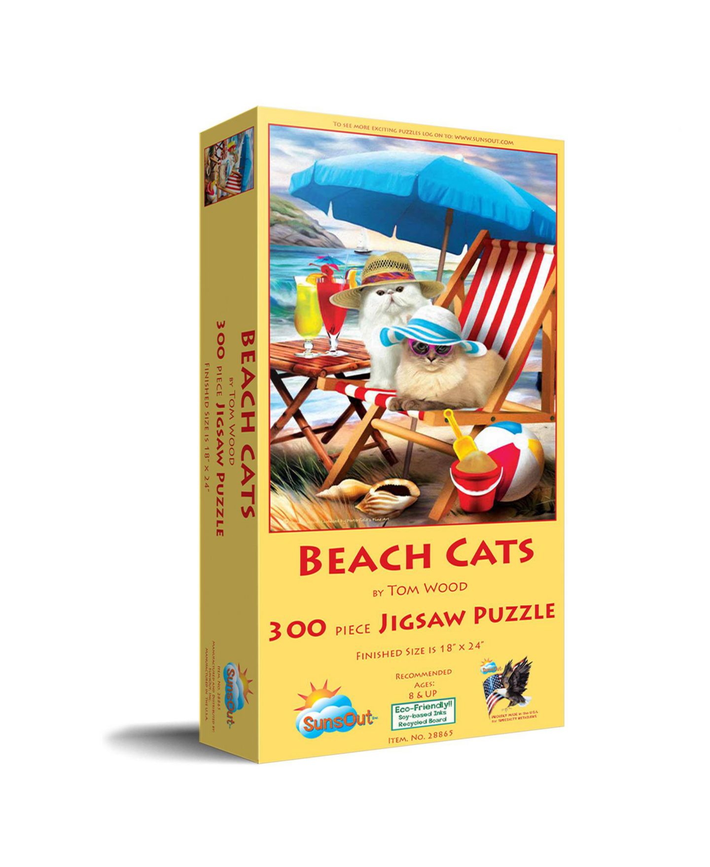 Детский пазл SunsOut Beach Cats 300 Piece Jigsaw Puzzle, от 15 лет — фото 1