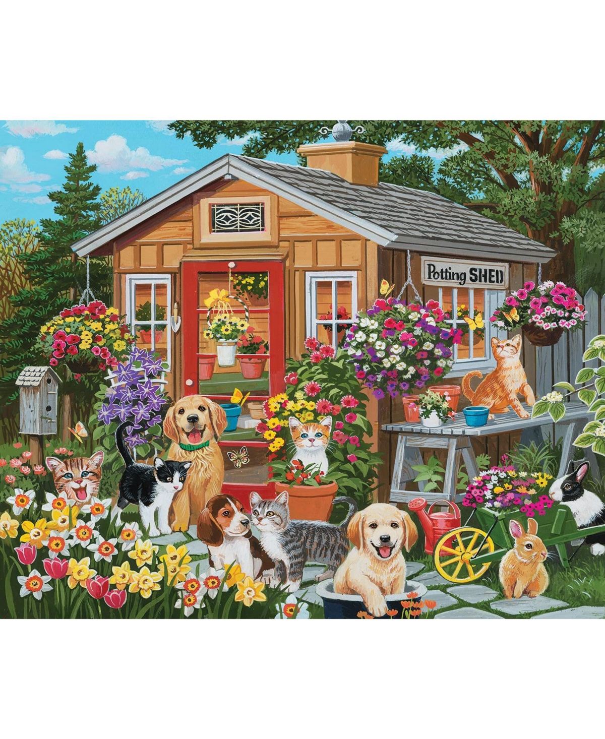 SunsOut Visiting the Potting Shed 1000 piece Jigsaw Puzzle for Adults