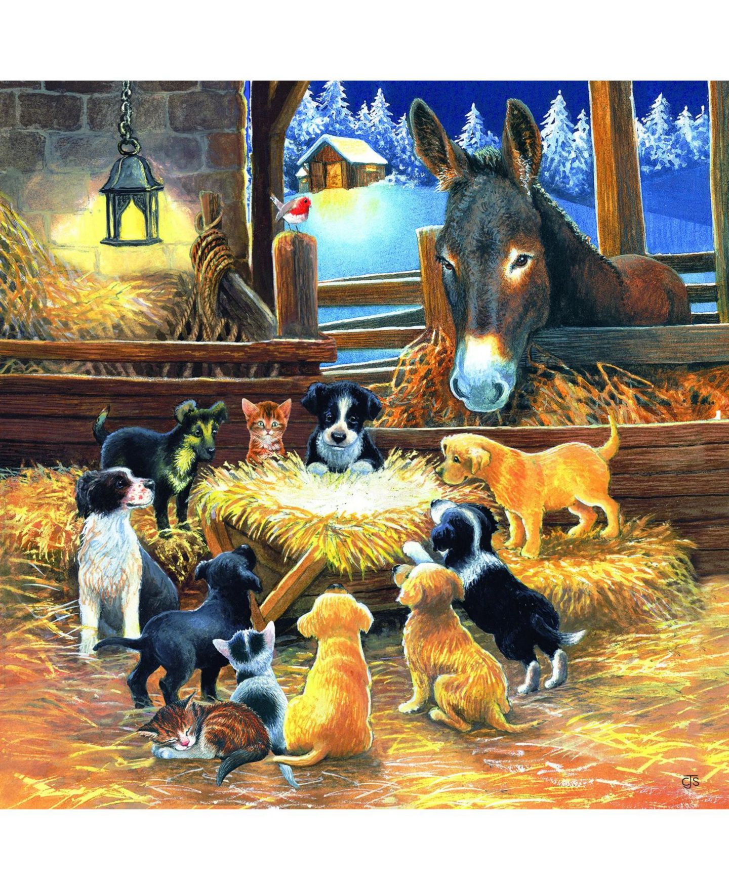 Детский пазл SunsOut Barnyard Nativity 500 Piece Jigsaw Puzzle, от 15 лет — фото 3
