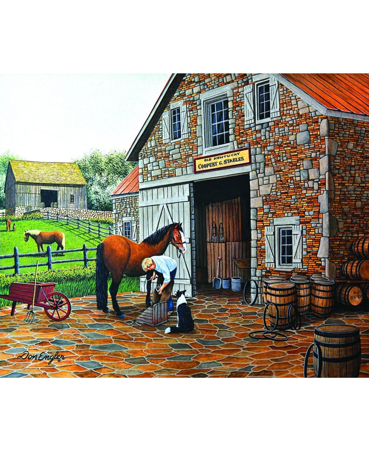SunsOut Coppery and Stables 1000 piece Jigsaw Puzzle for Adults