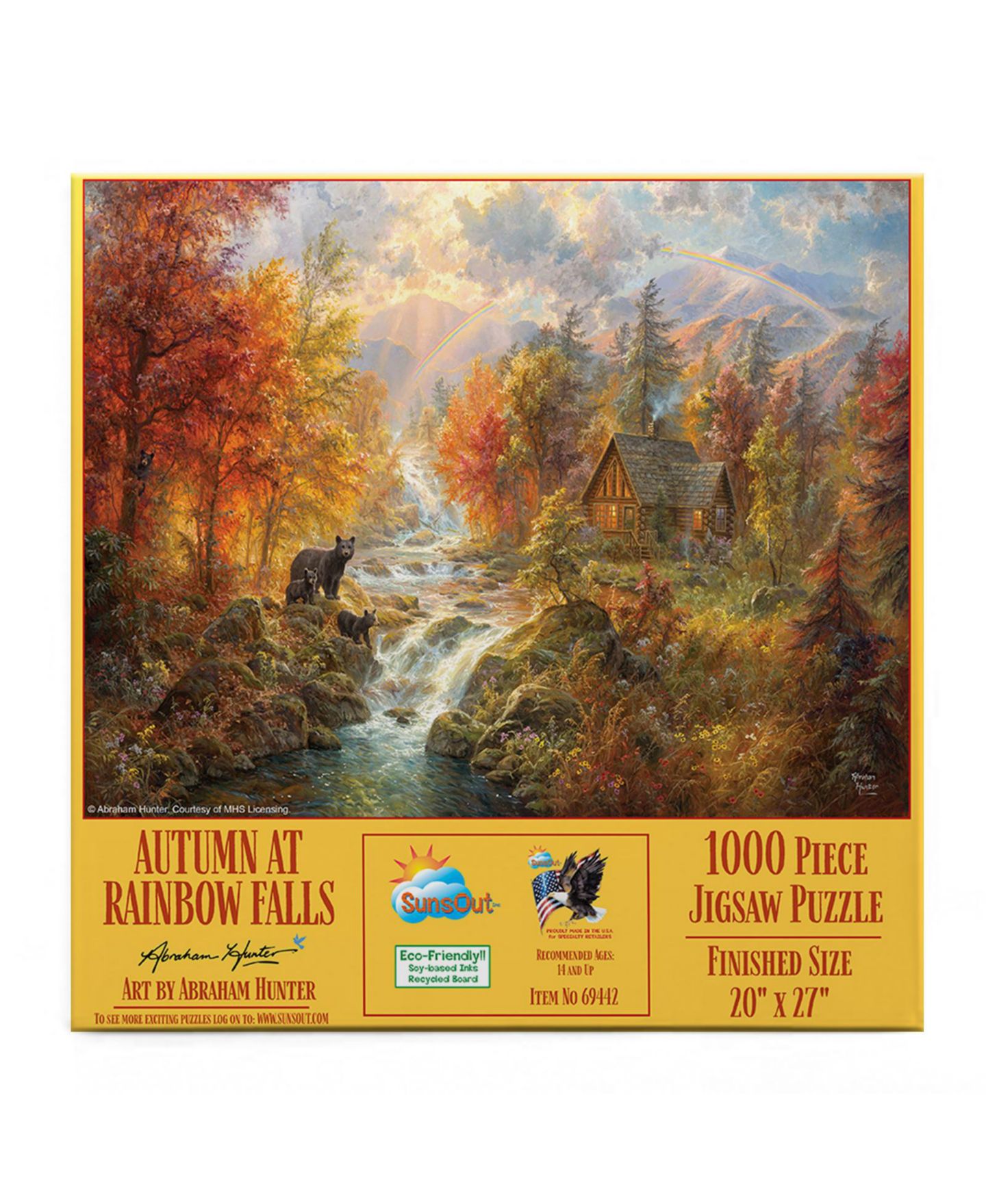 Детский пазл SunsOut Autumn at Rainbow Falls 1000-Piece Interlocking Jigsaw Puzzle, Ages 15+ — фото 2