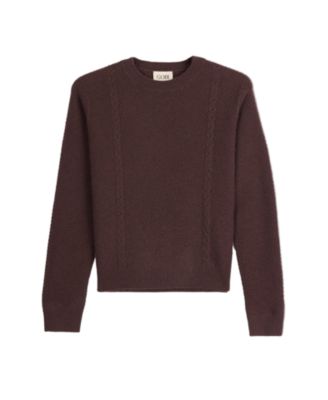 Women's Cropped Crewneck Cashmere Sweater