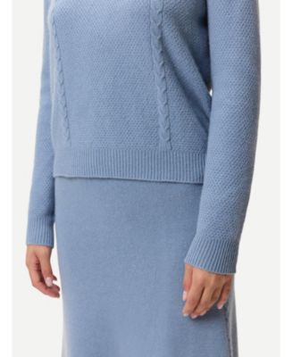Women's Cropped Crewneck Cashmere Sweater