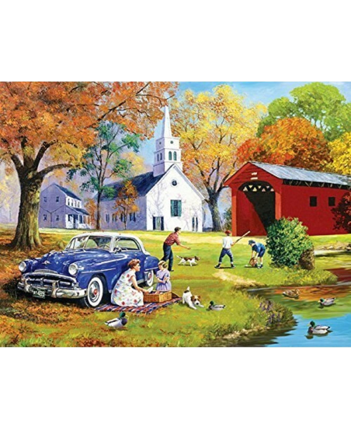 SunsOut Family Time by the River 300 piece Jigsaw Puzzle for Adults