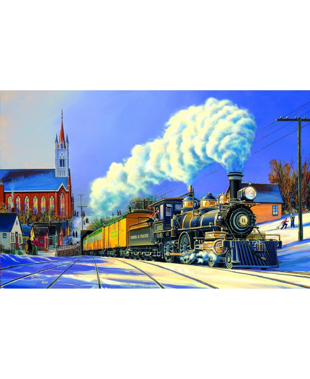 SunsOut Winter Arrival 1000 piece Jigsaw Puzzle for Adults