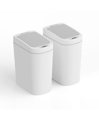 2 Pack of 1.85 Gallon Trash Bin ABS Slim Bathroom Motion Sensor Trash Can