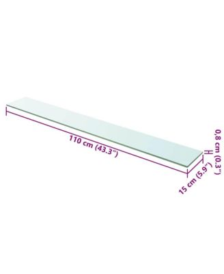 Glass Panel Clear Tempered Glass 43.3 x 5.9 in