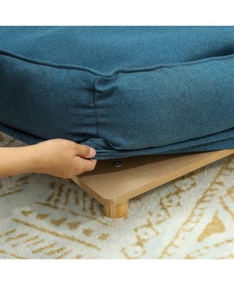 Dark Blue Pine Leg Elevated Cat Sofa with Cushion