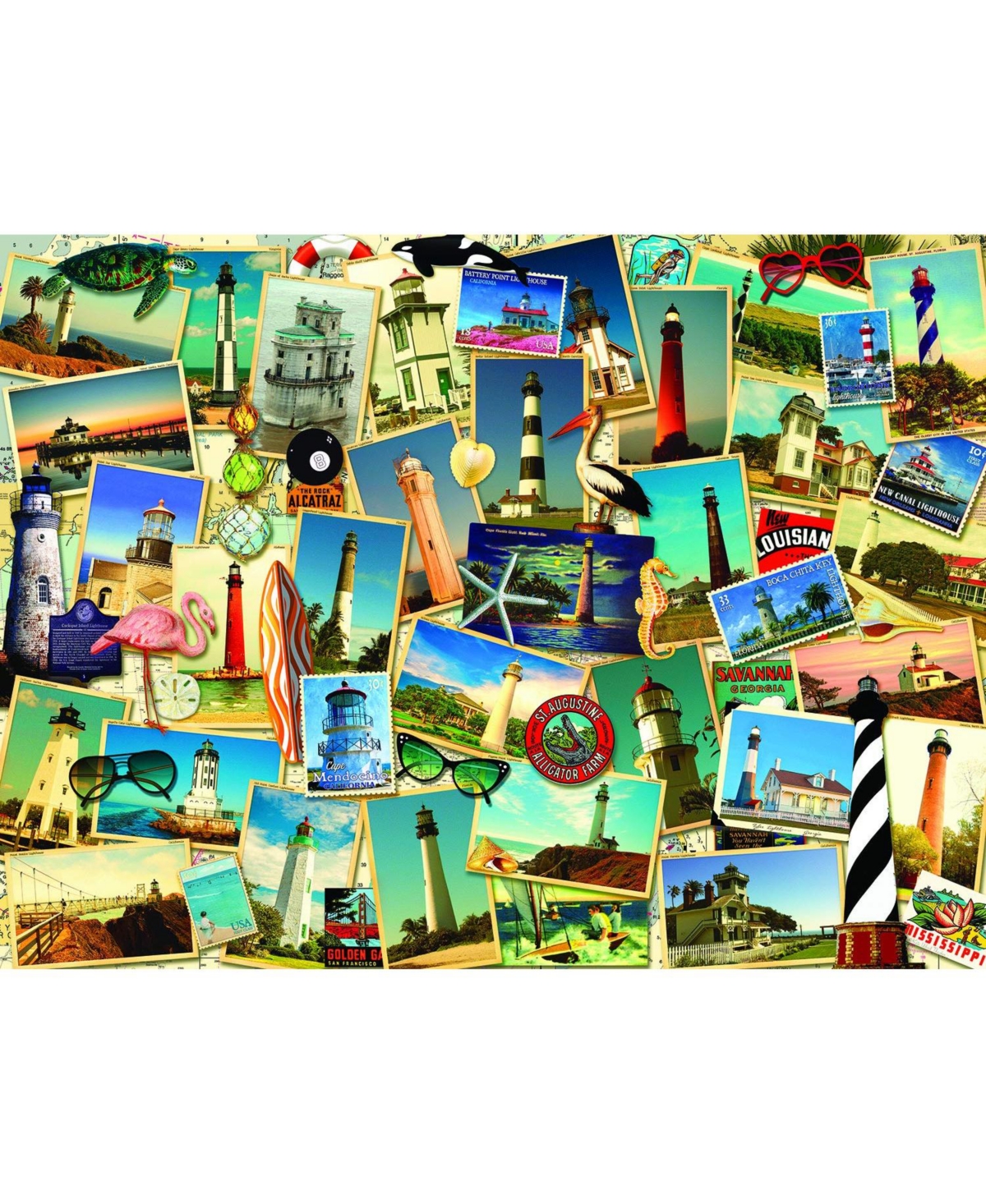 SunsOut Southern Lighthouses 1000 piece Jigsaw Puzzle for Adults