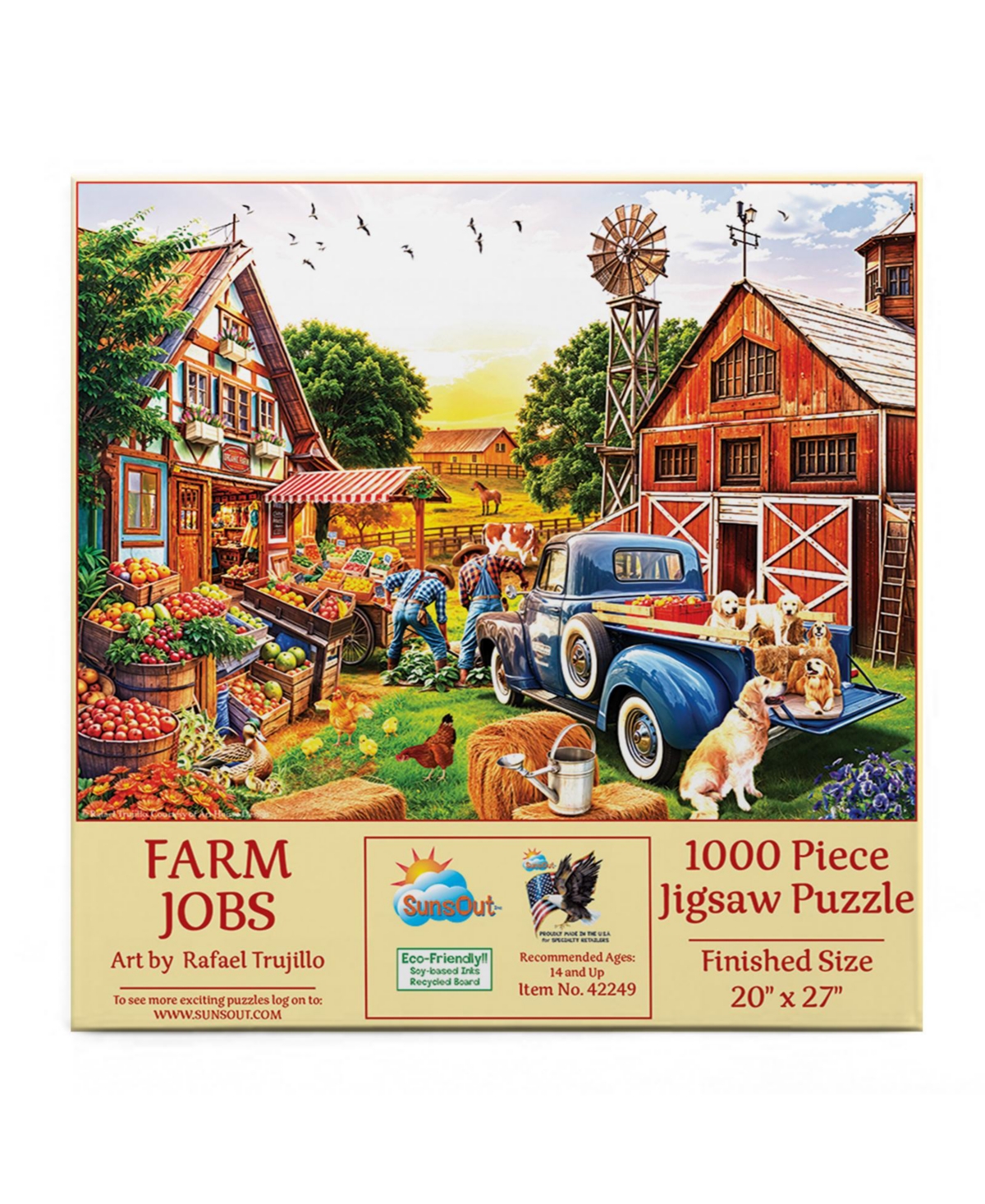 SunsOut Farm Jobs 1000 piece Jigsaw Puzzle for Adults