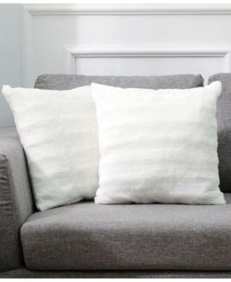 Plush Reversible Faux Fur 2-Pack Decorative Pillow, 26" x 26"