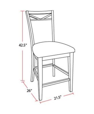 Americana Modern Dining Upholstered Counter Chair Two Pack
