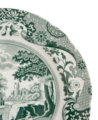 Heritage Green Italian Dinner Plates, Set of 4