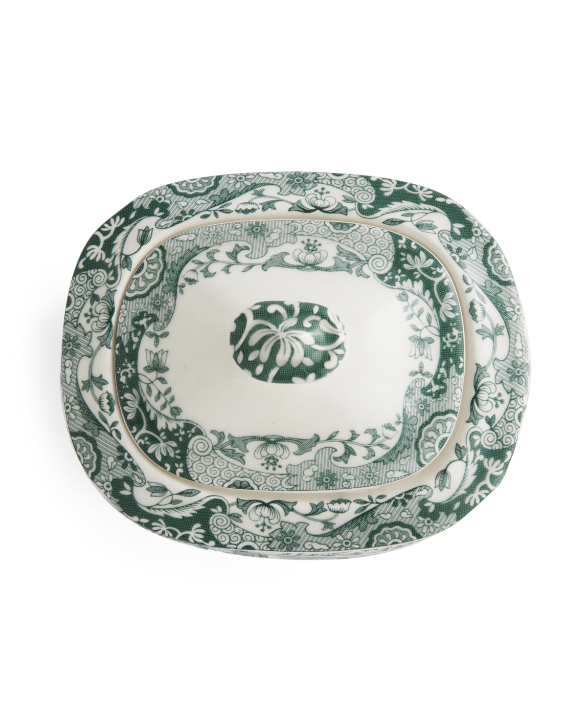Spode Heritage Green Italian Covered Sugar Bowl