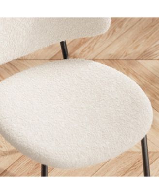 Boucle Dining Chairs - Set of 4 White