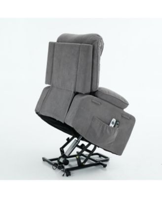 Remote-Controlled Heating and Massage Assistive Recliner for Seniors